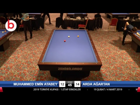 MUHAMMED EMİN ATABEY & ARDA AĞARTAN Bilardo Maçı - 2019 GENÇLER 1.ETAP-GENÇLER 1.TUR