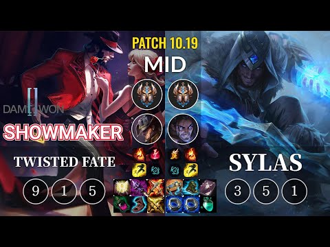 DWG ShowMaker Twisted Fate vs Sylas Mid - KR Patch 10.19