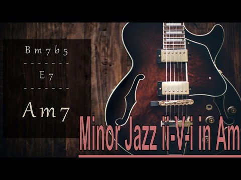 Slow Jazz minor 2-5-1 - Backing track in A - 75bpm ii-V-i