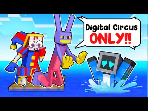 Surviving One Raft with Digital Circus in Minecraft