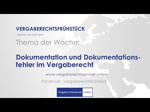 Dokumentation und Dokumentationsfehler im Vergaberecht