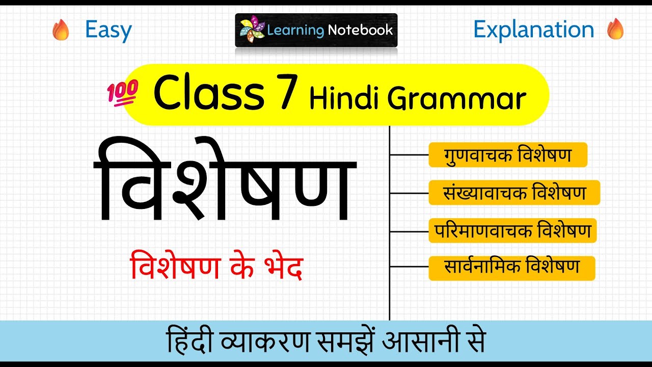 Class 7 Special Hindi Grammar | Class 7 Special Hindi Grammar