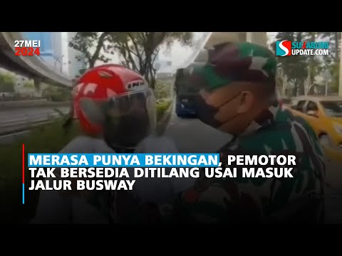 Merasa Punya Bekingan, Pemotor Tak Bersedia Ditilang Usai Masuk Jalur Busway