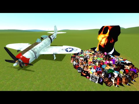 Airplane Vs Obunga and Nicos! Who quickly? - Garry's Mod [Nexbots]