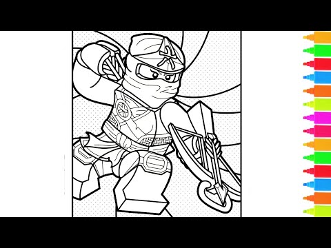 Coloring LEGO Ninjago Skylor, Cole, Lloyd Garmadon | LEGO Ninjago Coloring Pages