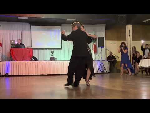Adrian Veredice & Alejandra Hobert doing a performance - Grand Opening 3 Esquinas Milonga 2022
