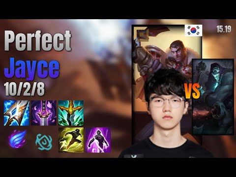 Perfect Top Jayce vs Yorick lol KR solo rank Full Game 15.19 | 퍼펙트 제이스 vs 요릭