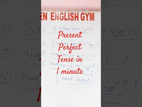 Present Perfect Tense use and examples#ytshorts #shorts #youtubeshorts,Spoken English Gym