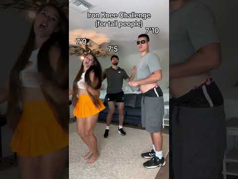 Iron Knee challenge🫣 Tall people problems 🥲 #tall #tallfamily