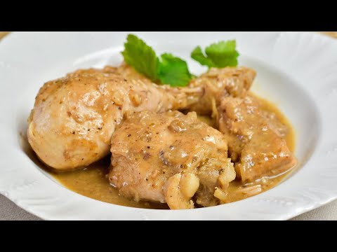 Pollo en salsa super tierno y jugoso