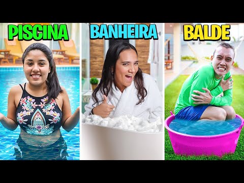 POOL, BATHTUB OR BUCKET - WHO STAYS LONGER?