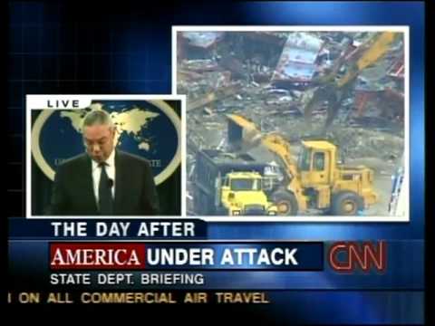 CNN 9/11 LIVE TV Coverage (9/12/01) 2:30 P.M - 2:45 P.M