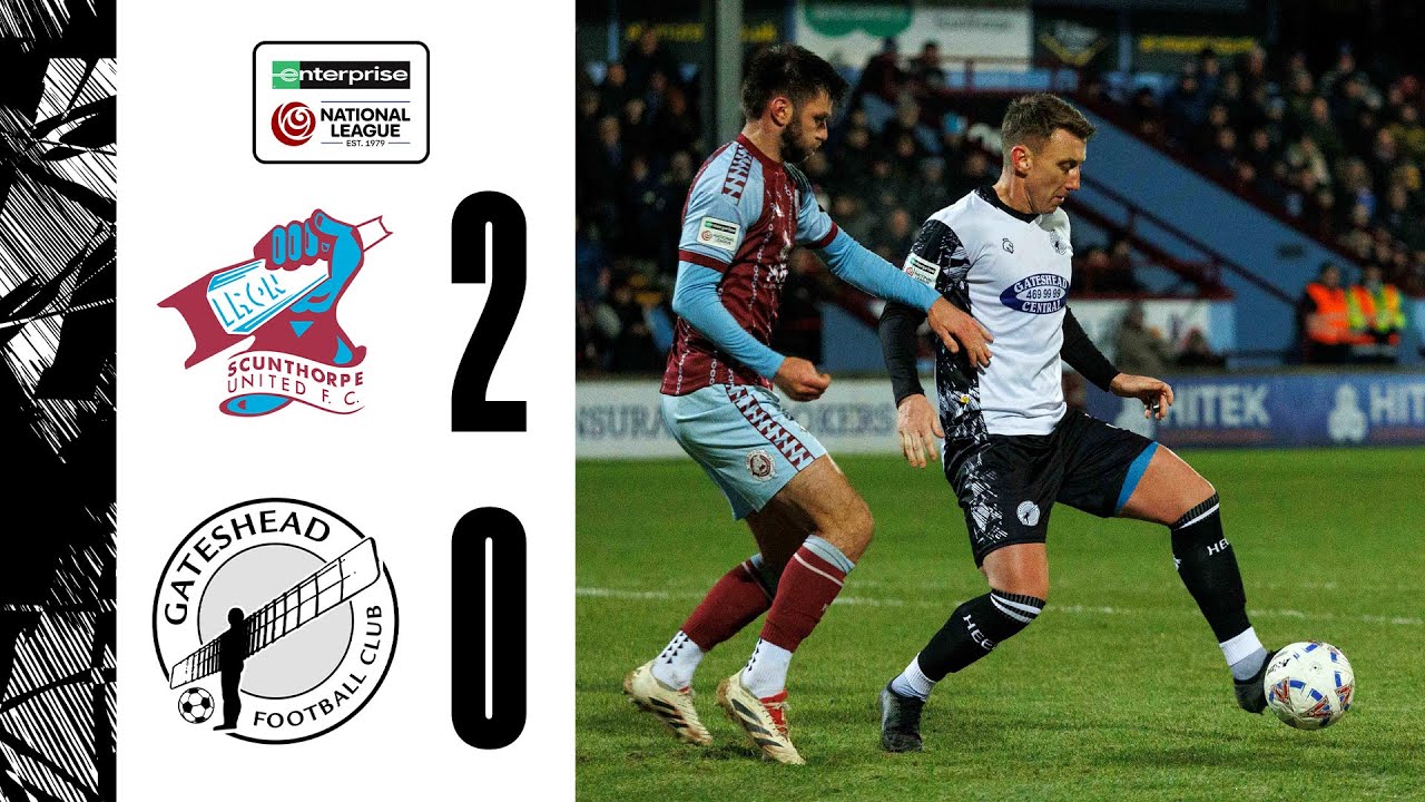 Gateshead end 2025 with defeat at Scunthorpe | Scunthorpe United 2-0 Gateshead | HIGHLIGHTS