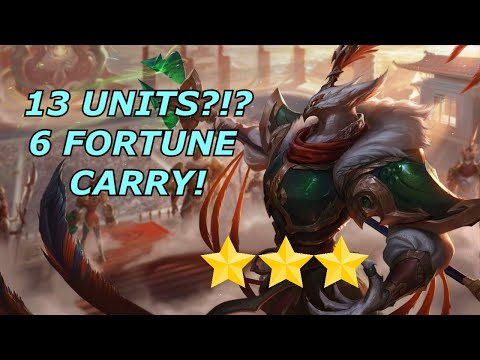 13 UNITS?!?!?!?!?!?! 6 FORTUNE CARRIES THE GAME! | Teamfight Tactics (TFT) SET 4 |