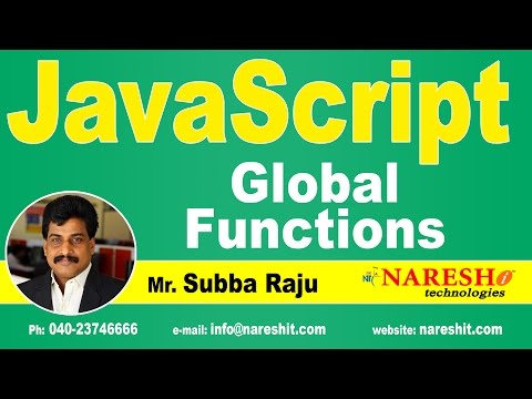 Global Functions In Javascript Javascript Tutorial Mr Subba Raju