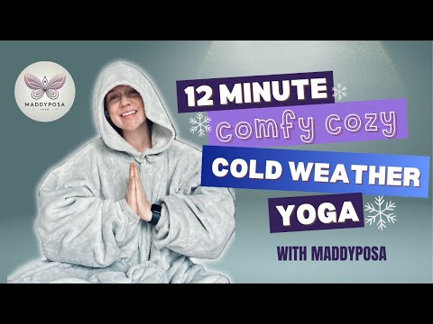 The Coziest 12-Min Yoga Flow Ever | Gentle Flow to Heat Up & Relax | Maddyposa