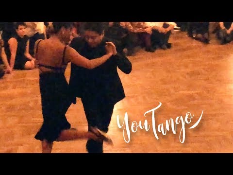  Carlos Espinoza  and  Majo Martirena  are  dancing  to  the  vals  "  Dichas Que Vivi  "  by  Rodolfo Biagi  in  2019