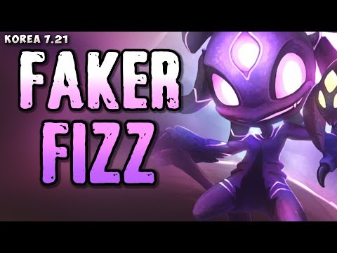 SKT Faker plays Fizz mid v Taliyah matchup - Korean SoloQ P 7.21