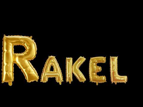 Rakel - animation: Personal Name animation, black screen effect, balloon letters