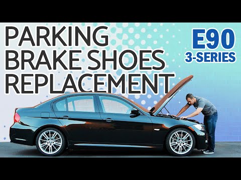 BMW E90 3-Series Parking Brake Shoes Replacement for 325i, 325Xi, 330i, 330xi, 328i, 335i