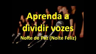 APRENDA DIVISÃO VOCAL Noite Feliz TODAS AS VOZES Baixo Tenor Contralto Soprano HINO Música de Natal