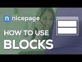 How to use Sections in Nicepage Website Builder