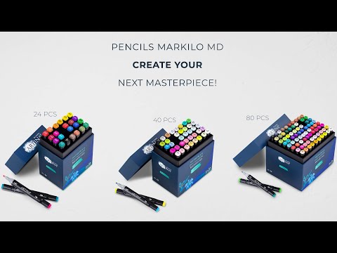 ARTINA Double-Sided Felt Tip Pens - Markilo MD - Dual Marker 3 mm and 6 mm Dual Tip Marker Pack