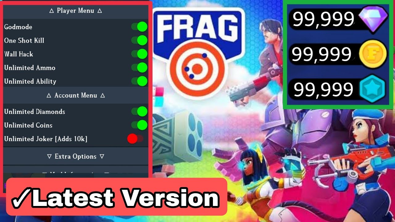 FRAG Pro Shotter Mod Apk || v2.25.0 || God Mod , Unlimited Money, Gems And Many More ....