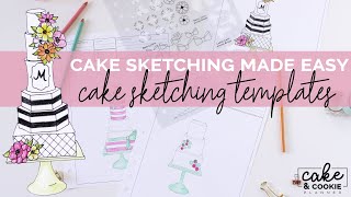 Cake Sketching Templates by Avalon Cakes