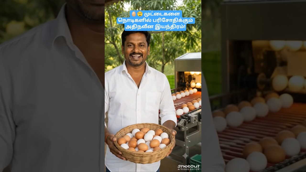 🥚😲 முட்டைகளை நொடிகளில் பரிசோதிக்கும் அதிநவீன இயந்திரம்!