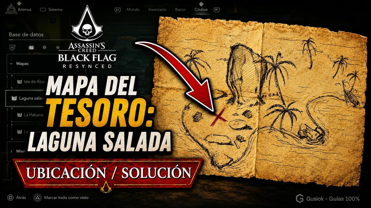Mapa Del Tesoro De Laguna Salada Solución | Assassin’s Creed Black Flag Resynced