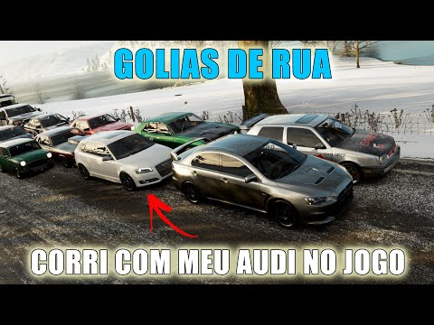 GOLIAS DE RUA COM MEU CARRO DA VIDA REAL VS GOLF DO @LoydGamess E LANCER EVO DO @zoioogamer  FORZA 4