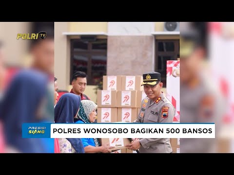 PERINGATI HARI BHAYANGKARA KE-79 POLRES WONOSOBO BAGIKAN 500 BANSOS