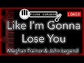 Like I'm Gonna Lose You (LOWER -3) - Meghan Trainor ft. John Legend -  Piano Karaoke Instrumental