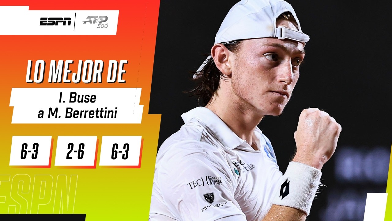 DESPUÉS DE VARIAS INTERRUPCIONES, BUSE SORPRENDIÓ A BERRETTINI Y SIGUE EN EL RÍO OPEN | RESUMEN