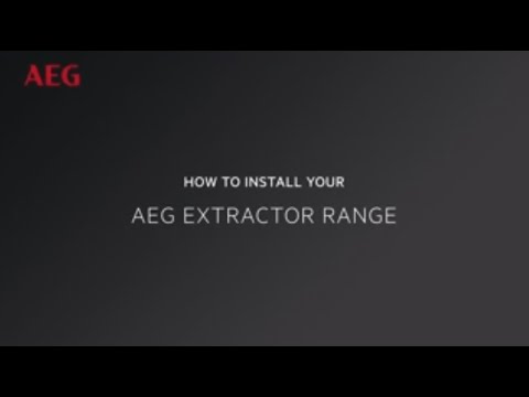 How to install your AEG extractor hob
