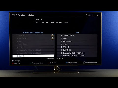 Sendersortierung in einer Favoritenliste bei einem Panasonic TV | Panasonic Support