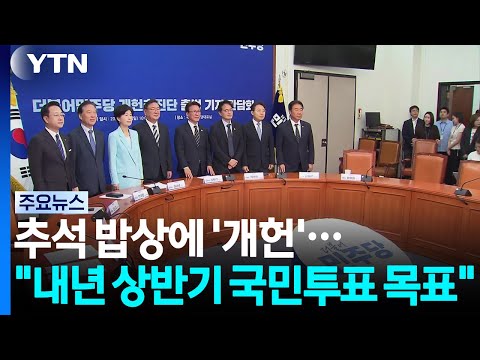 추석 밥상에 '개헌'..."내년 상반기 국민투표 목표" / YTN