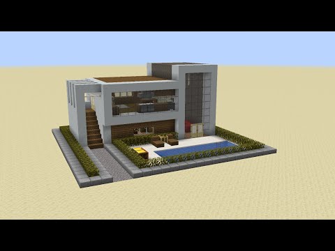 AlphaWolfCreations - Minecraft | How to build a Simple Modern House | Modern Builds #3