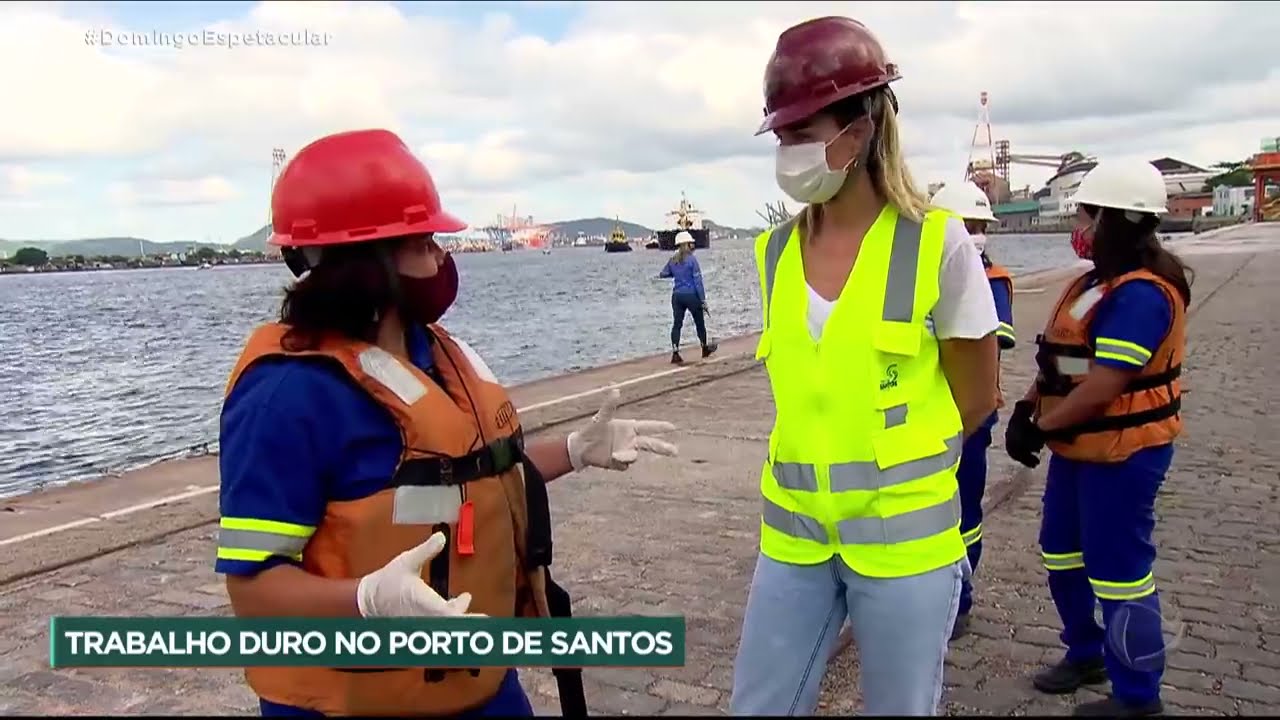 Domingo Espetacular destaca o trabalho das mulheres no Porto de Santos