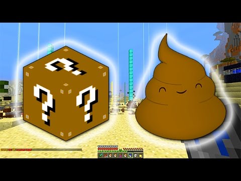 LUCKY POOP BLOCKS MOD CHALLENGE - MINECRAFT MODDED MINI-GAME! POPULARMMOS DRAGON!