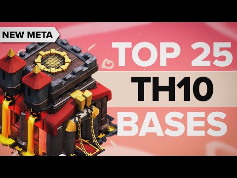 TOP 25 TH10 BASE Layouts 😍 NEW META (War/Trophy/Farming/Hybrid) Base Designs | Clash of Clans