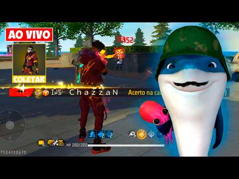 CHAZZAN AO VIVO - DESAFIO!! 5 BOOYAHS = CODIGUINS, BORA JOGAR FREE FIRE? 🏆🎁