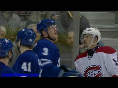 MTL 1 @ TOR 1 - Plekanec Hits Dion Phaneuf - 100320