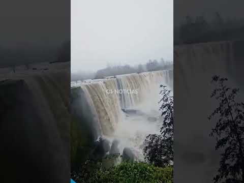 El impresionante aumento del caudal del Salto del Laja: Alertan desborde | #chvnoticias
