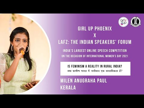 ENGLISH SPEECH II MILEN ANUGRAHA PAUL II KERALA II IS FEMINISM A REALITY IN RURAL INDIA