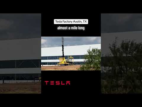 Tesla Factory Austin, TX | A Mile Long | Biggest Tesla Factory #shorts