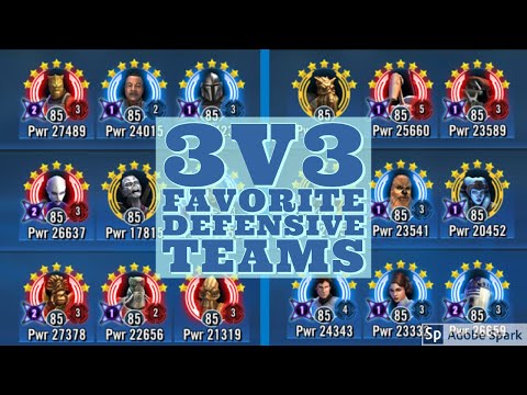 My Favorite 3v3 Grand Arena Defensive Teams So Far! Star Wars Galaxy Of Heroes! SWGOH