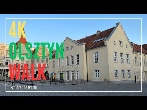 Poland 4K • Olsztyn Walk - Morning Walking through Old Town with City Sounds | Part 2/2