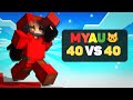 Myau Client Hacking In 40v40 Castle Bedwars